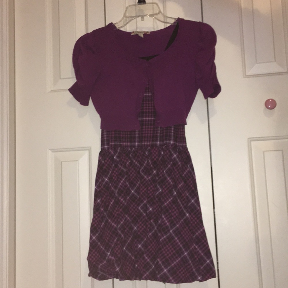 Purple plaid dress